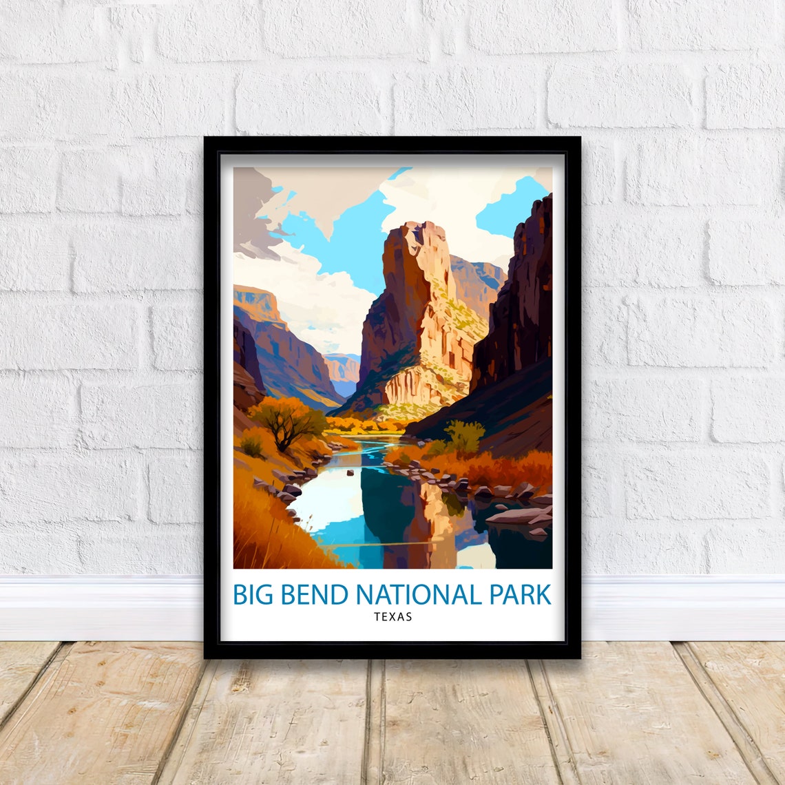 Big Bend National Park Texas River Canyon Desert Landscape Poster - Image 2