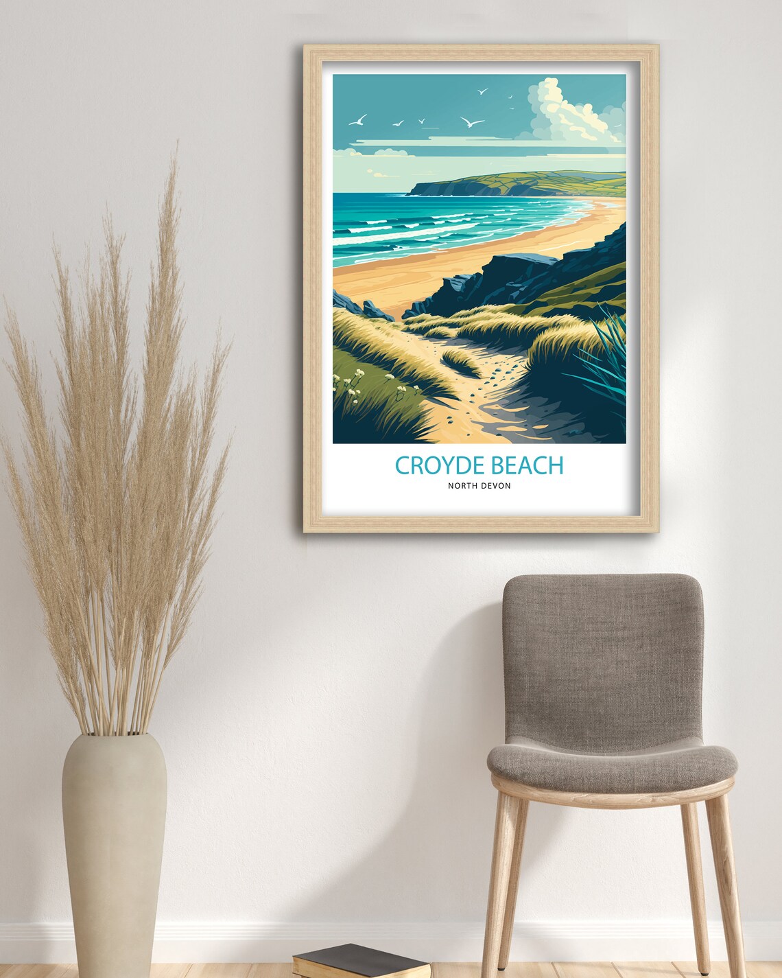 Croyde Bay Travel Poster, North Devon Travel Print - Image 3