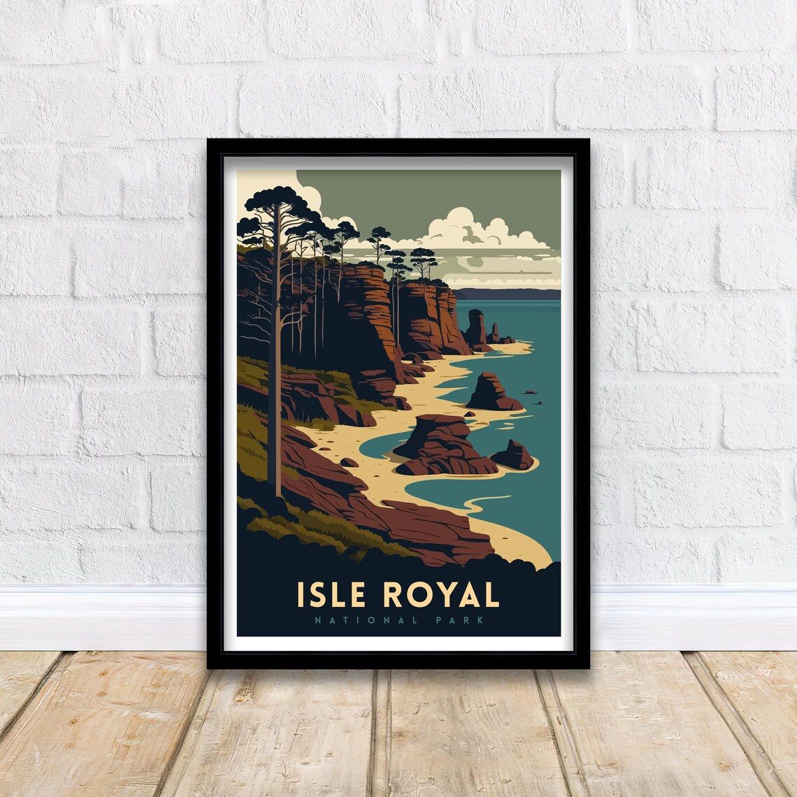 Isle Royal National Park Travel Print National Park Print National Park Art National Park Isle Royale Poster Isle Royal Print - Image 2