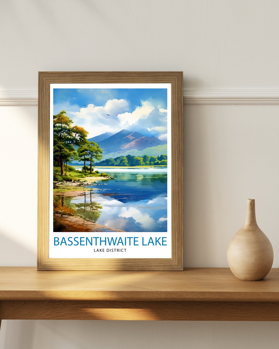 Bassenthwaite Lake Travel Print, Lake District Decor - Image 2