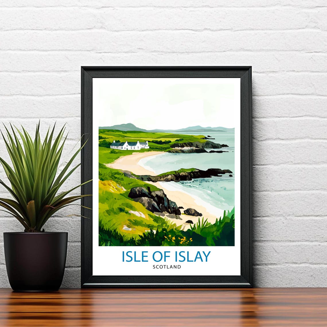 Isle Of Islay Scotland Sandy Bay Coastal Landscape Wall Print - Image 2