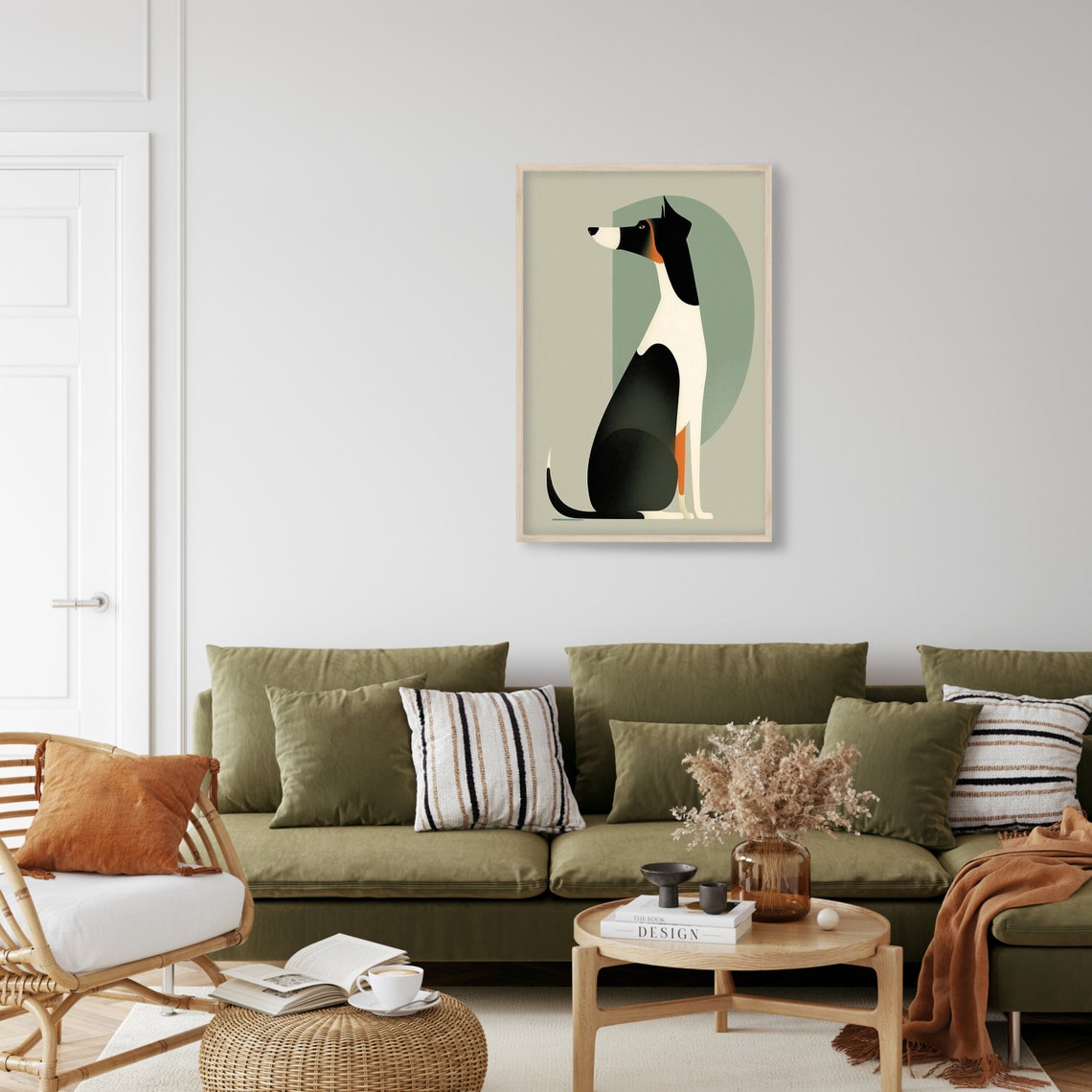 Art Deco Greyhound Portrait Minimalist Symmetrical Dog Poster - Image 4