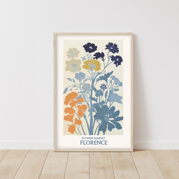 Flower Market Art Wildflower Poster Spring Flower Poster Cute Flower Print Flower Gallery Print Decorative Gift Idea