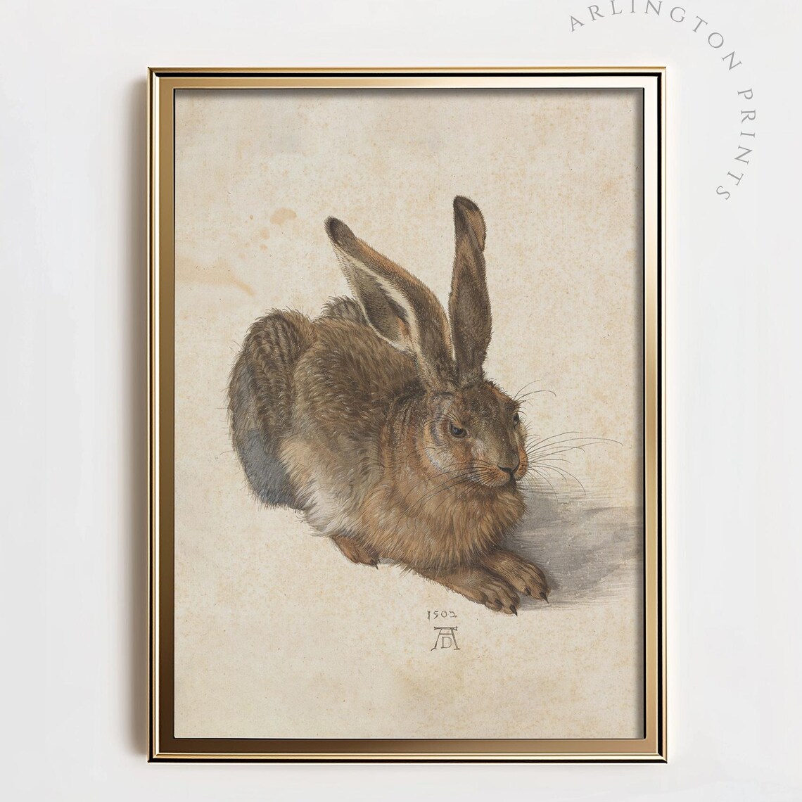 Vintage Rabbit Art Print, Rustic Farmhouse Easter