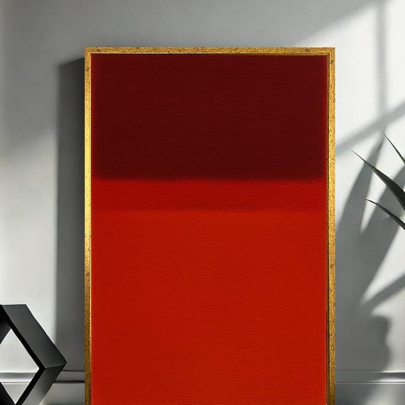 Mark Rothko Red Abstract Painting Canvas Wall Art Print Modern Color Field Decor Bold Minimalist Poster Ready To Hang