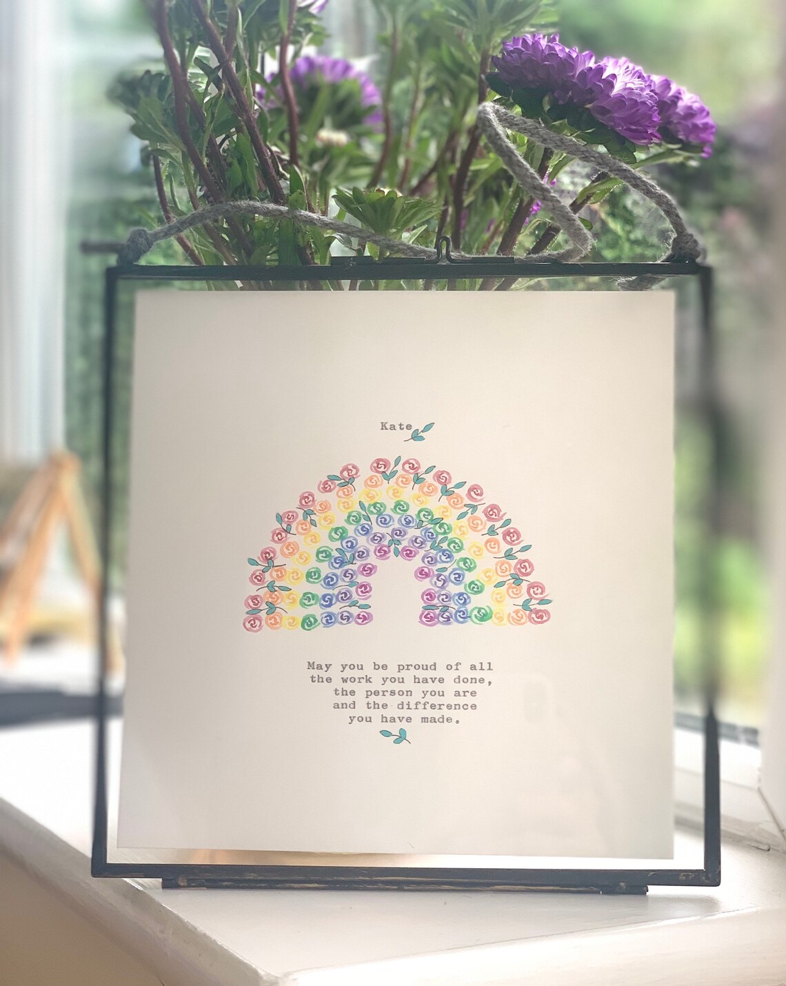 My Rainbow Art Vintage Personalized Art Print - Image 2