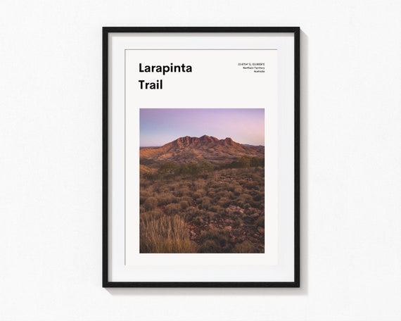 Larapinta Trail Poster Northern Territory Australia Desert Ranges