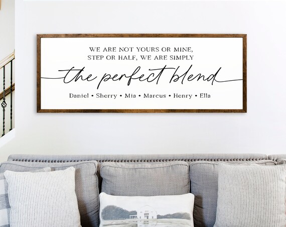 Perfect Blend Personalized Family Sign, Custom Names Art Print