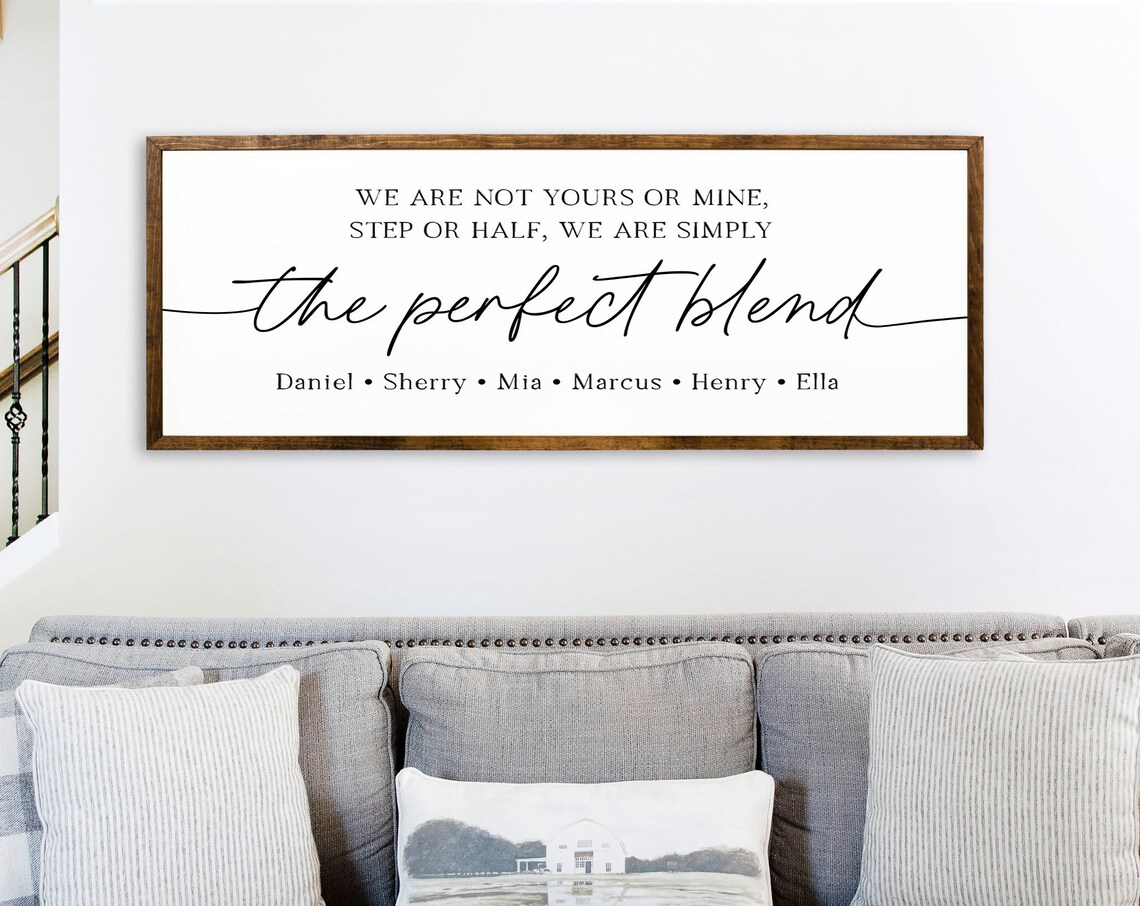 Perfect Blend Personalized Family Sign, Custom Names Art Print