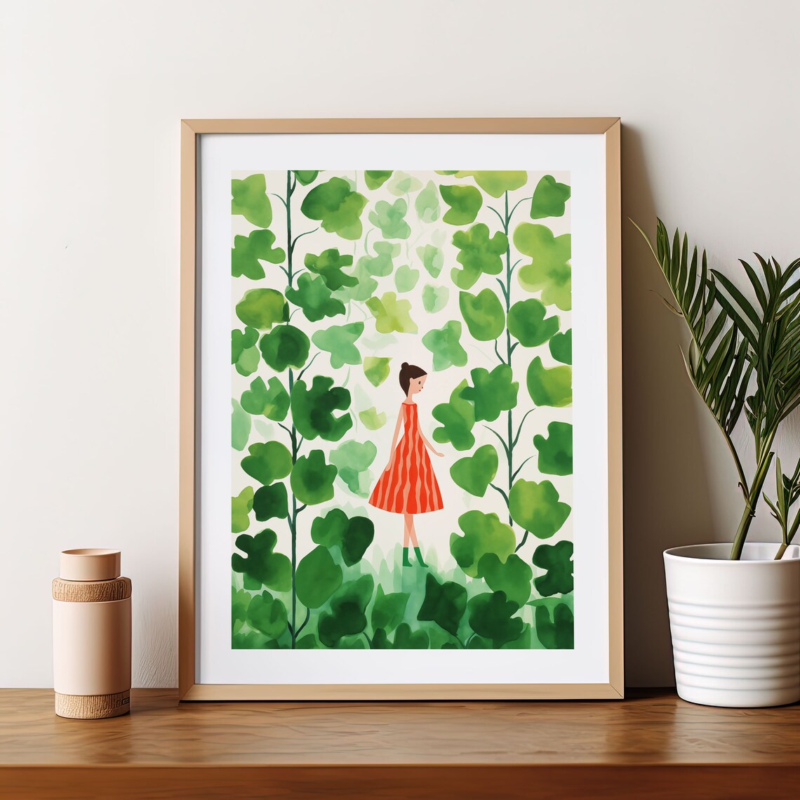 English Ivy Flower Watercolor Art Print Flower Market Watercolor Art Print Botanical Trendy Wall Art