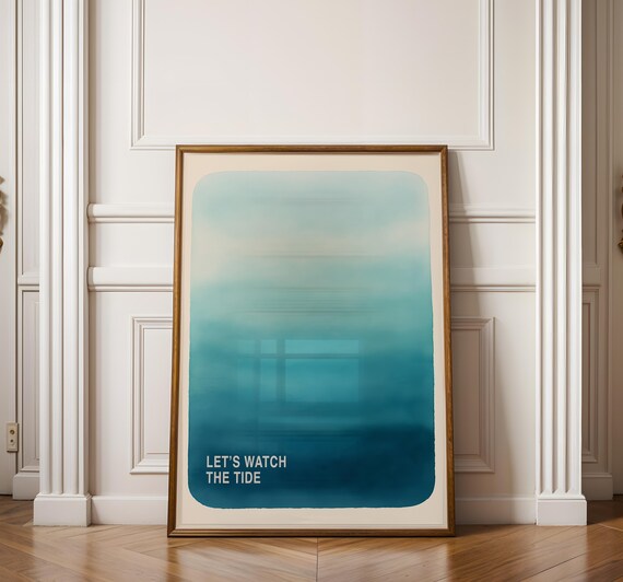 Tiu Beach Art Print Vibrant Color Block Minimalist Summer Decor