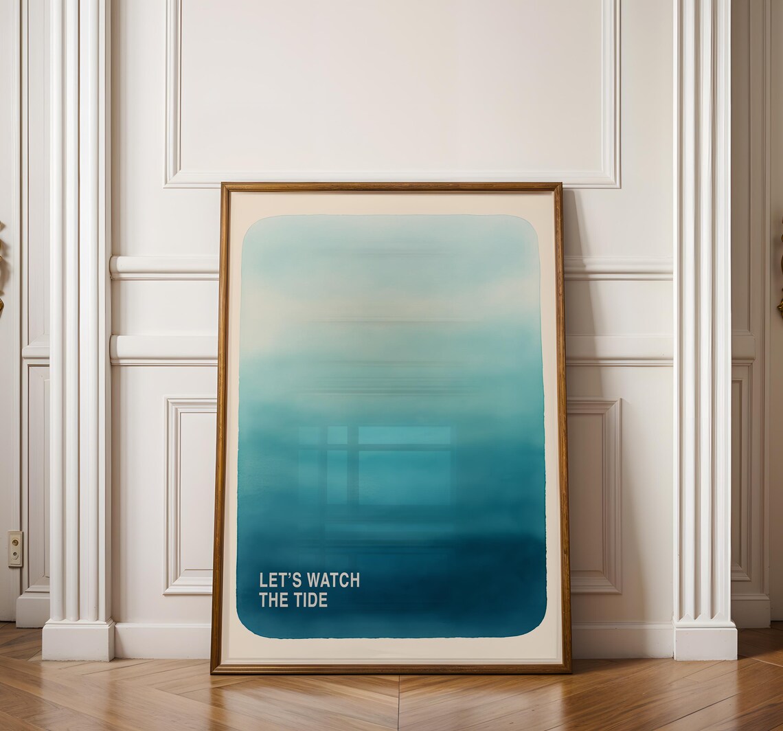 Tiu Beach Art Print Vibrant Color Block Minimalist Summer Decor