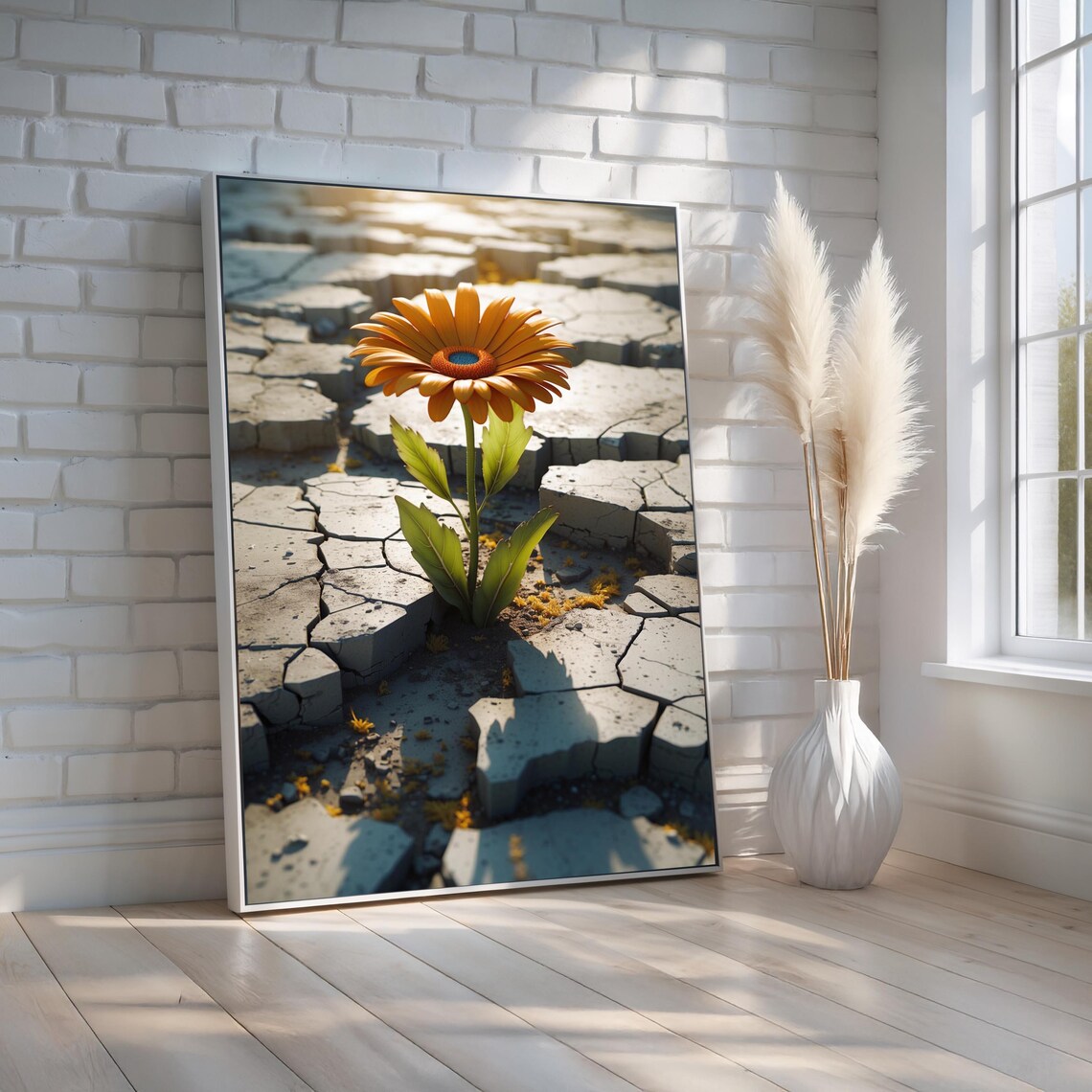 Resilient Flower Art Print, Inspirational Nature Decor