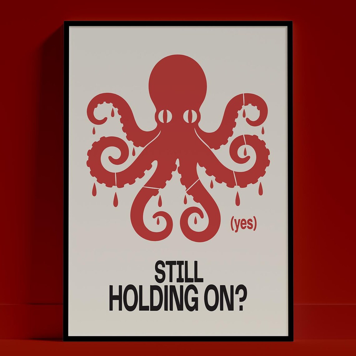 Octopus Art Print, Quirky Animal Artwork