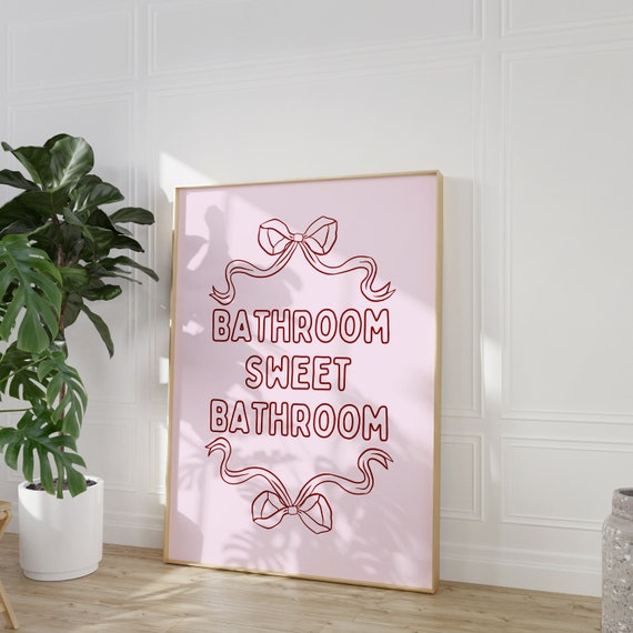 Pink Bow Coquette Hair Ribbon Art Print