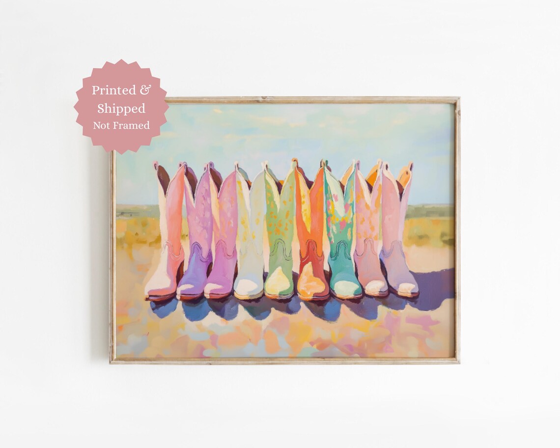 Cowgirl Boots Western Room Decor Art Print