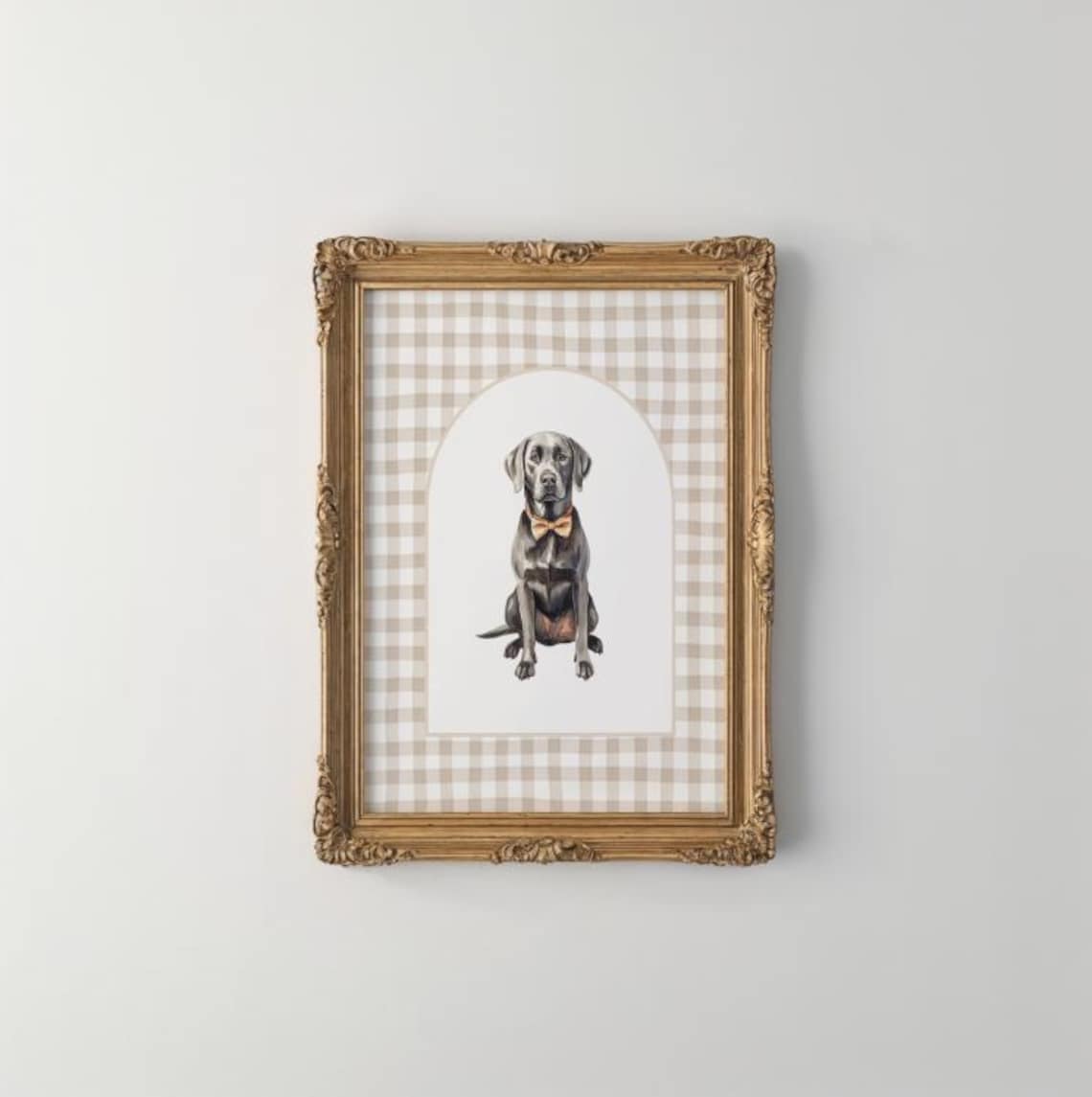 Silver Labrador Nursery Print Neutral Dog Decor