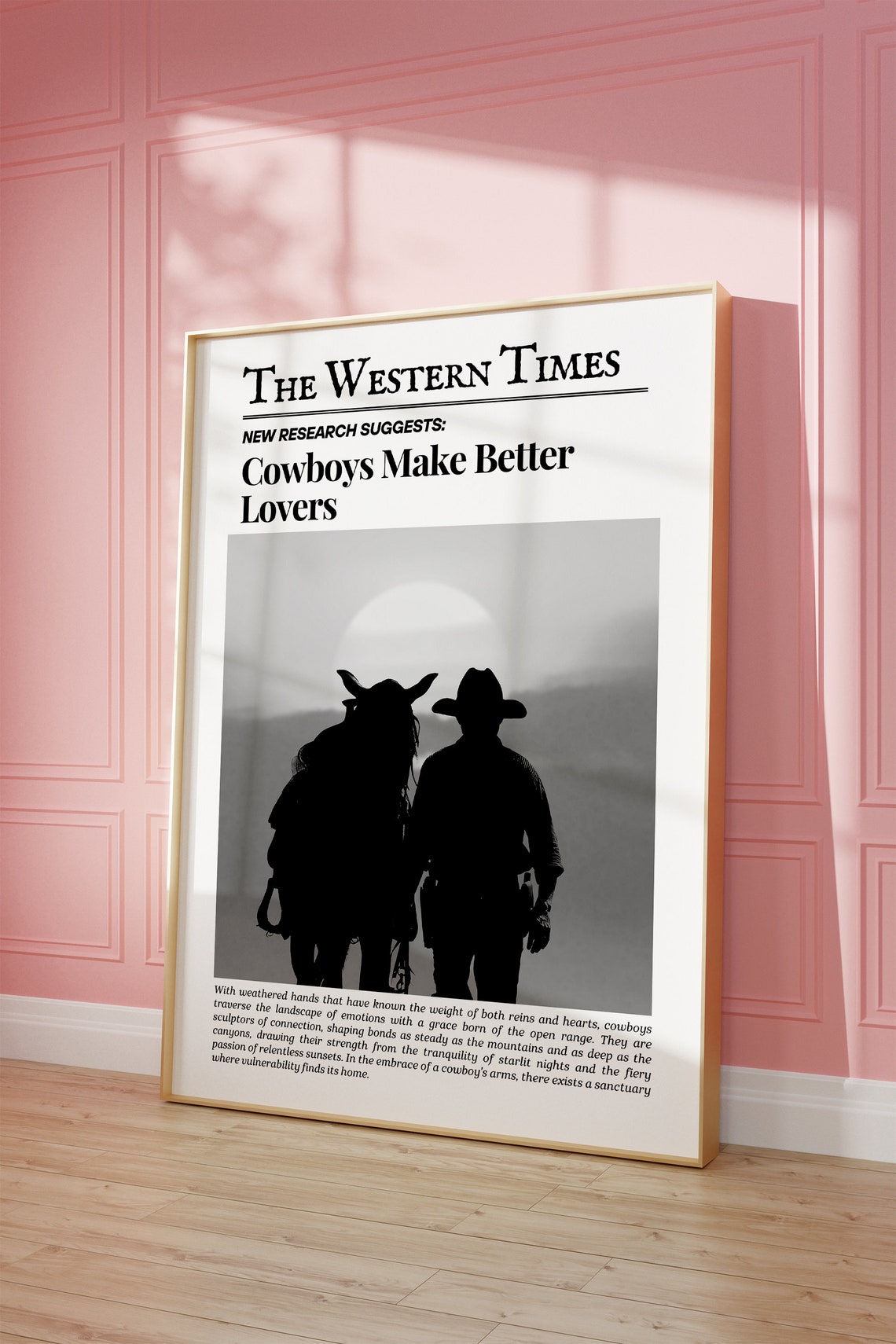 The Western Times Cowboys Make Better Lovers Newspaper Poster - Image 2
