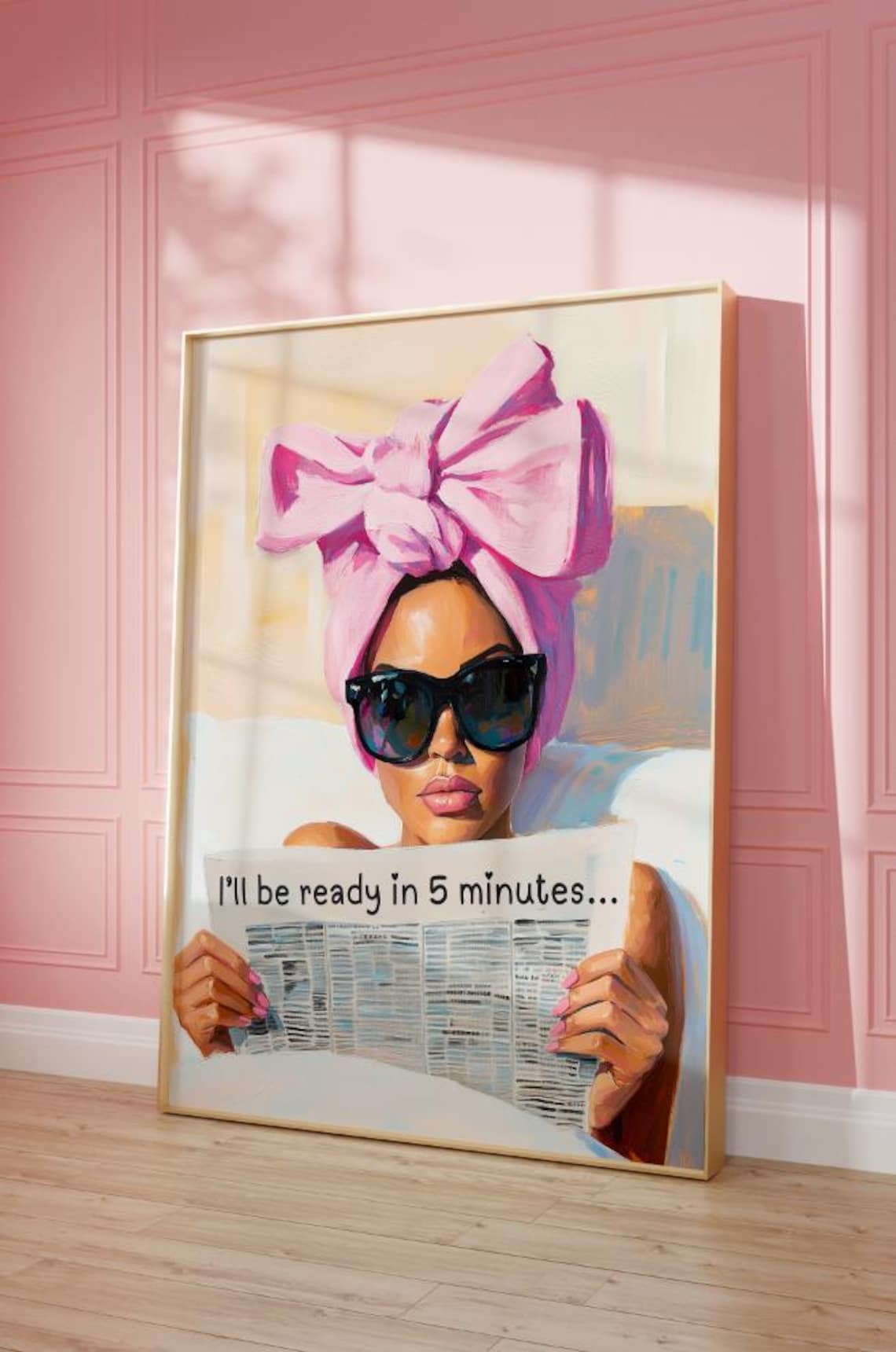 Better Late Than Ugly Retro Newspaper Art Print