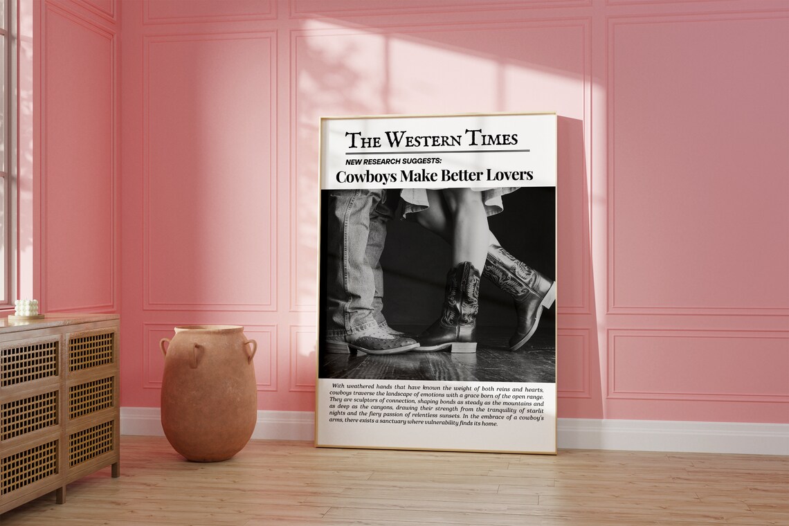 The Western Times Cowboys Make Better Lovers Boots Photo Poster - Image 2