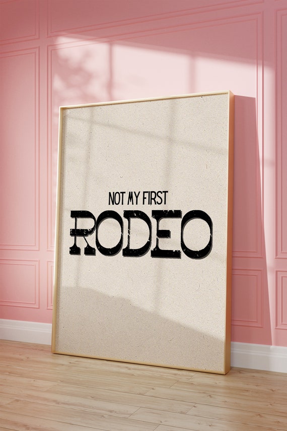 Rodeo Typography Western Print Cowboy Wall Art Trendy Cabin Print Boys Room Cowgirl Art Funny Dorm Decor Western Yee Haw Poster