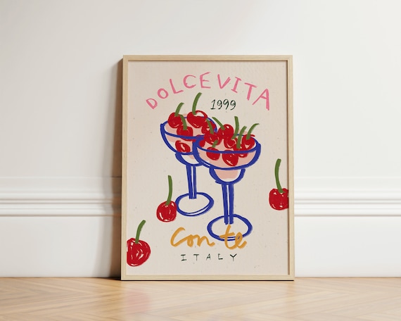 Dolce Vita Con Te Art Print, Italian Kitchen Decor