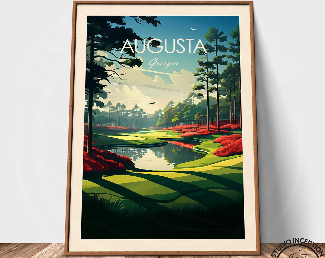 Augusta National Golf Club Travel Poster, Georgia - Image 3