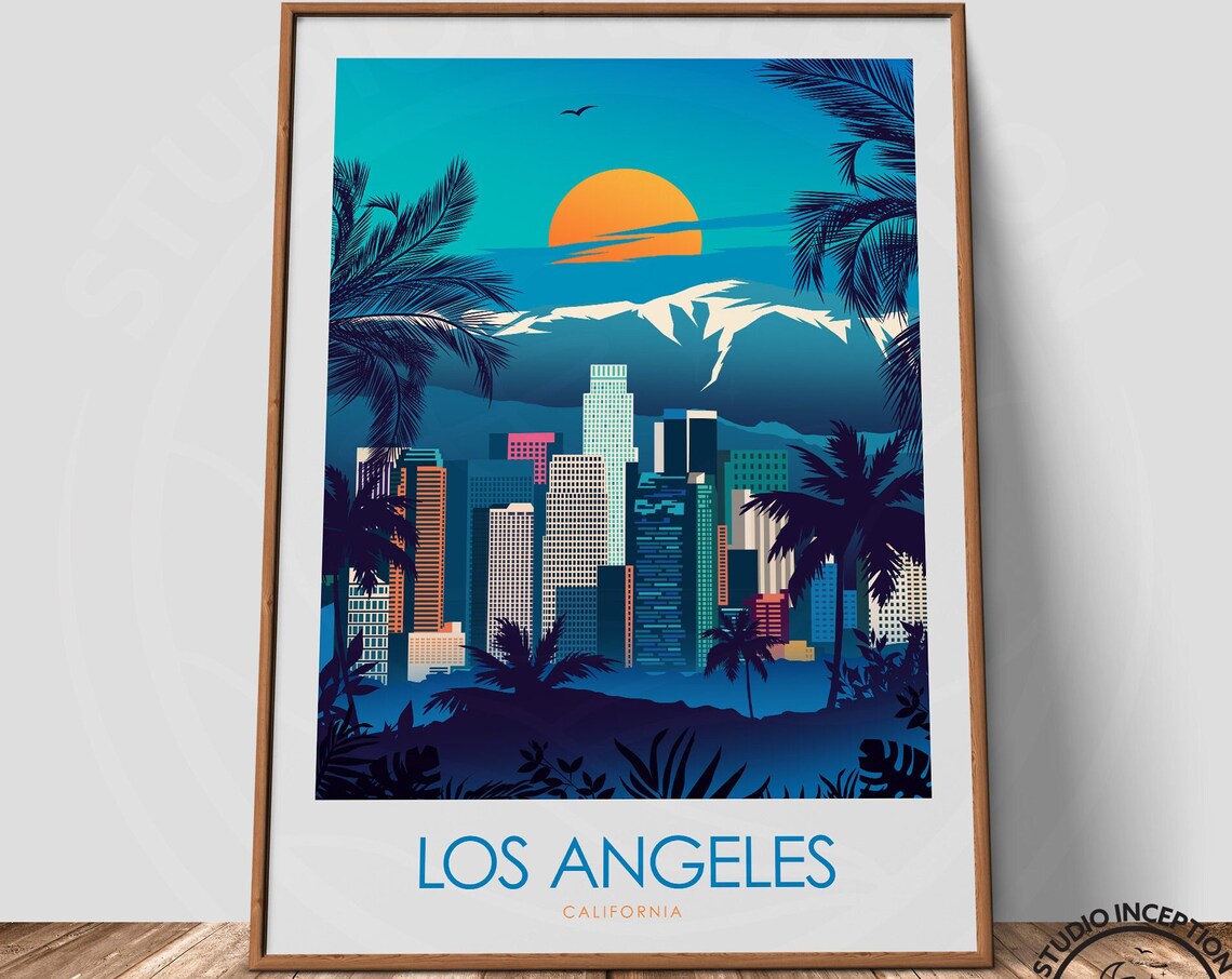 Los Angeles California Print Travel Poster - Image 3