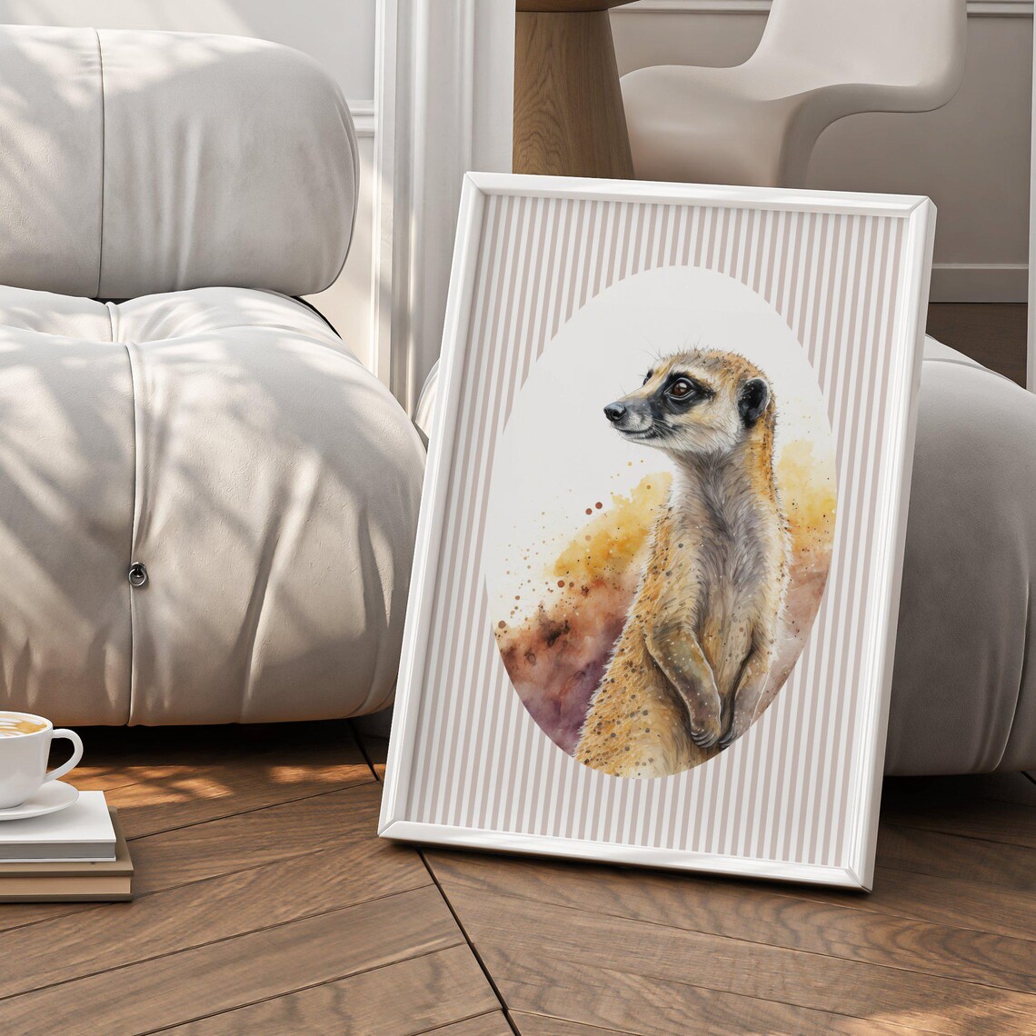 Meerkat Nursery Wall Art, Safari Kids Poster