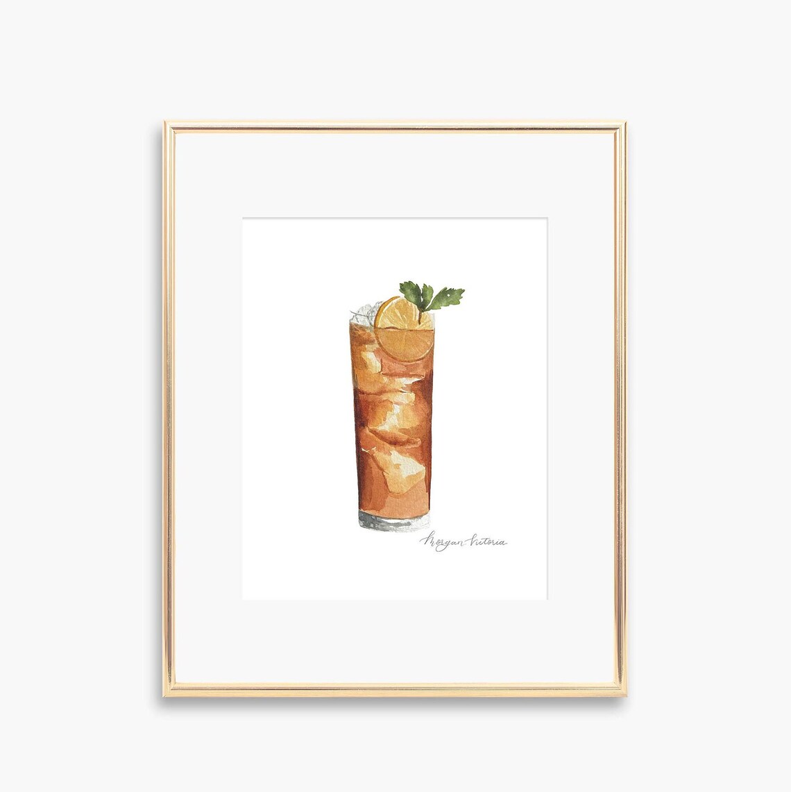 Long Island Iced Tea Cocktail Painting, Bar Decor