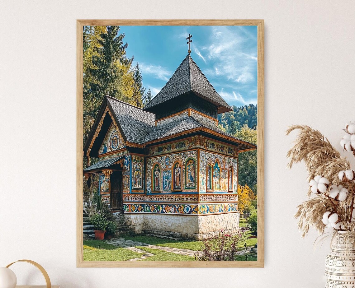 Bucovina Romanian Monasteries Frescoes Art Print