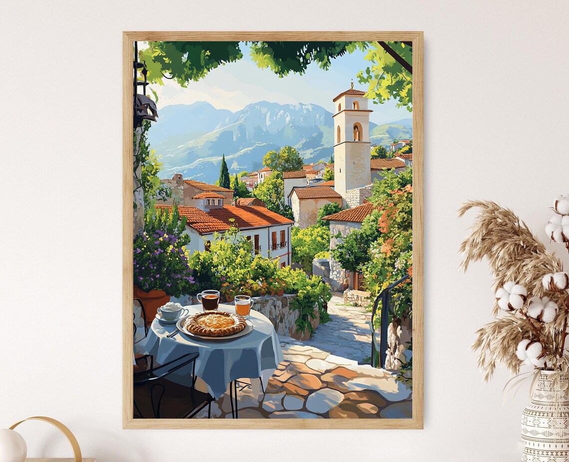 Breakfast In Prilep, Marko Towers Travel Poster