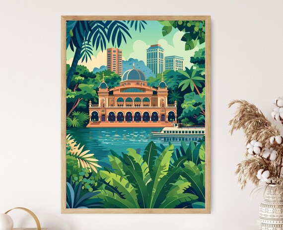Manaus Brazil, Amazon Riverfront Opera House Art Print