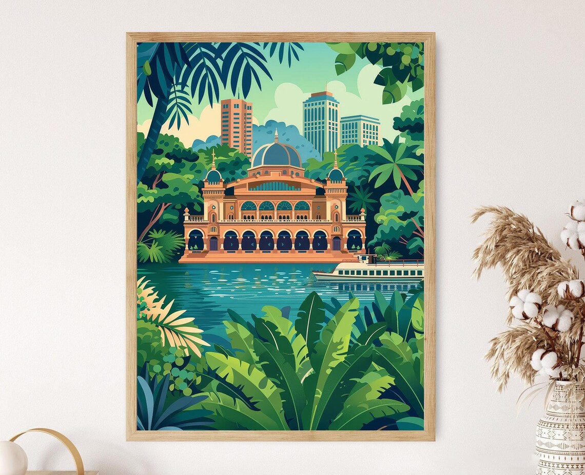 Manaus Brazil, Amazon Riverfront Opera House Art Print