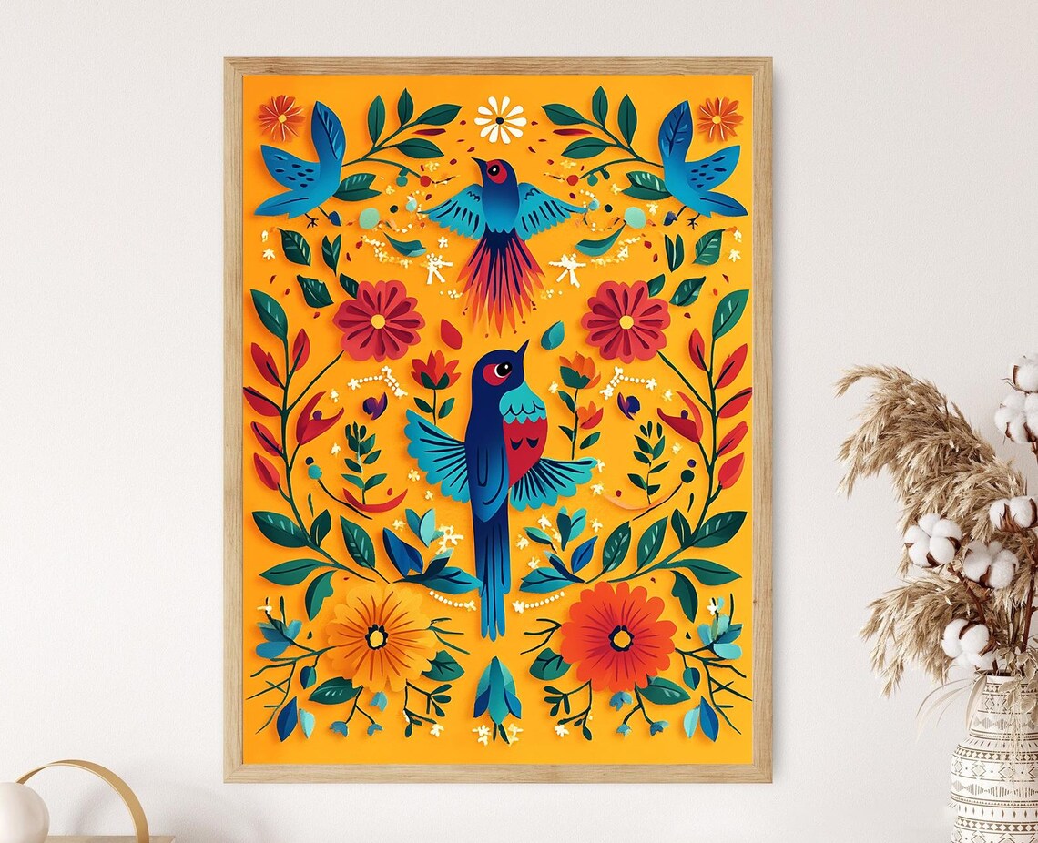 Mexican Papel Picado Ornament Poster Print