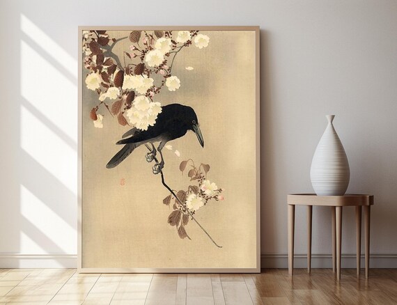 Crow On A Cherry Branch 1910 Ohara Koson Shin Hanga Art Print