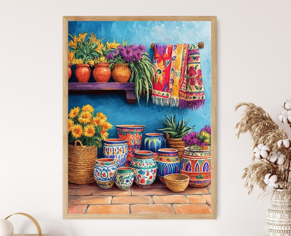 Artesana Mexicana, Talavera Y Textiles Art Print