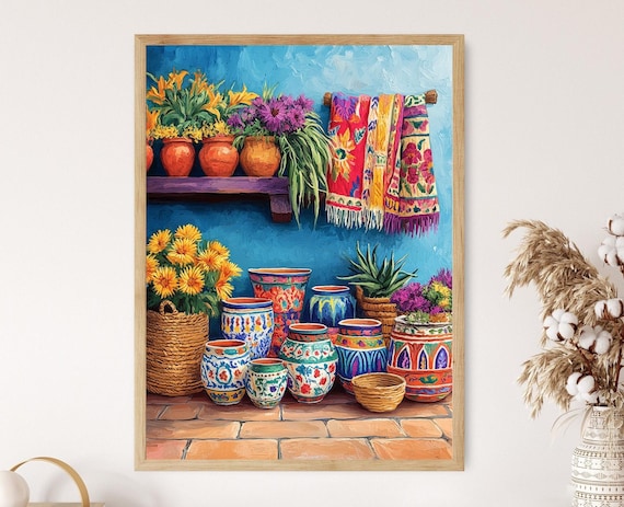 Artesana Mexicana, Talavera Y Textiles Art Print