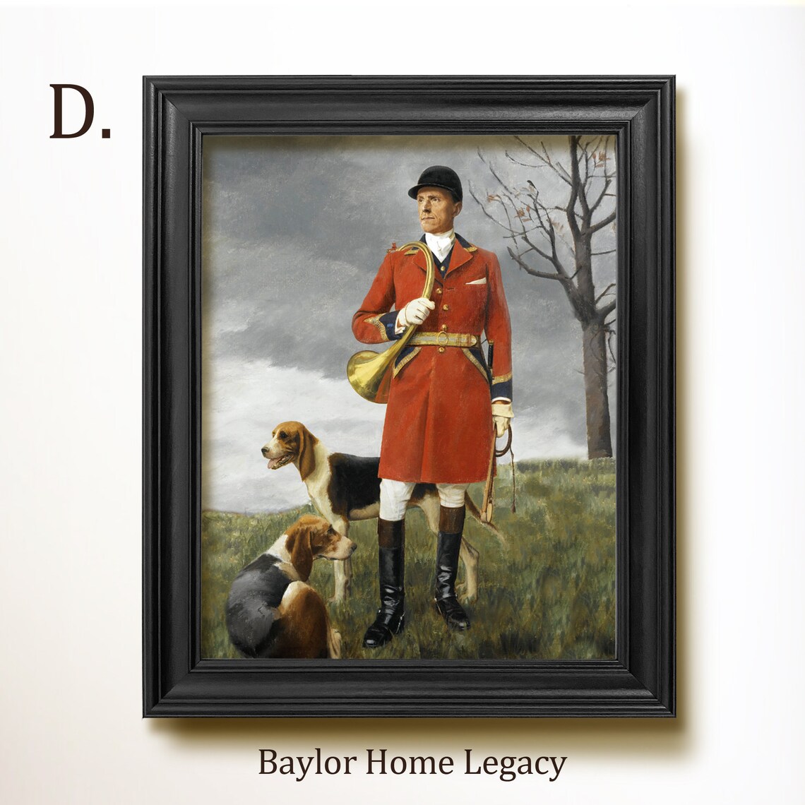 Vintage Fox Hunting Scene Art Print, English Landscape - Image 2