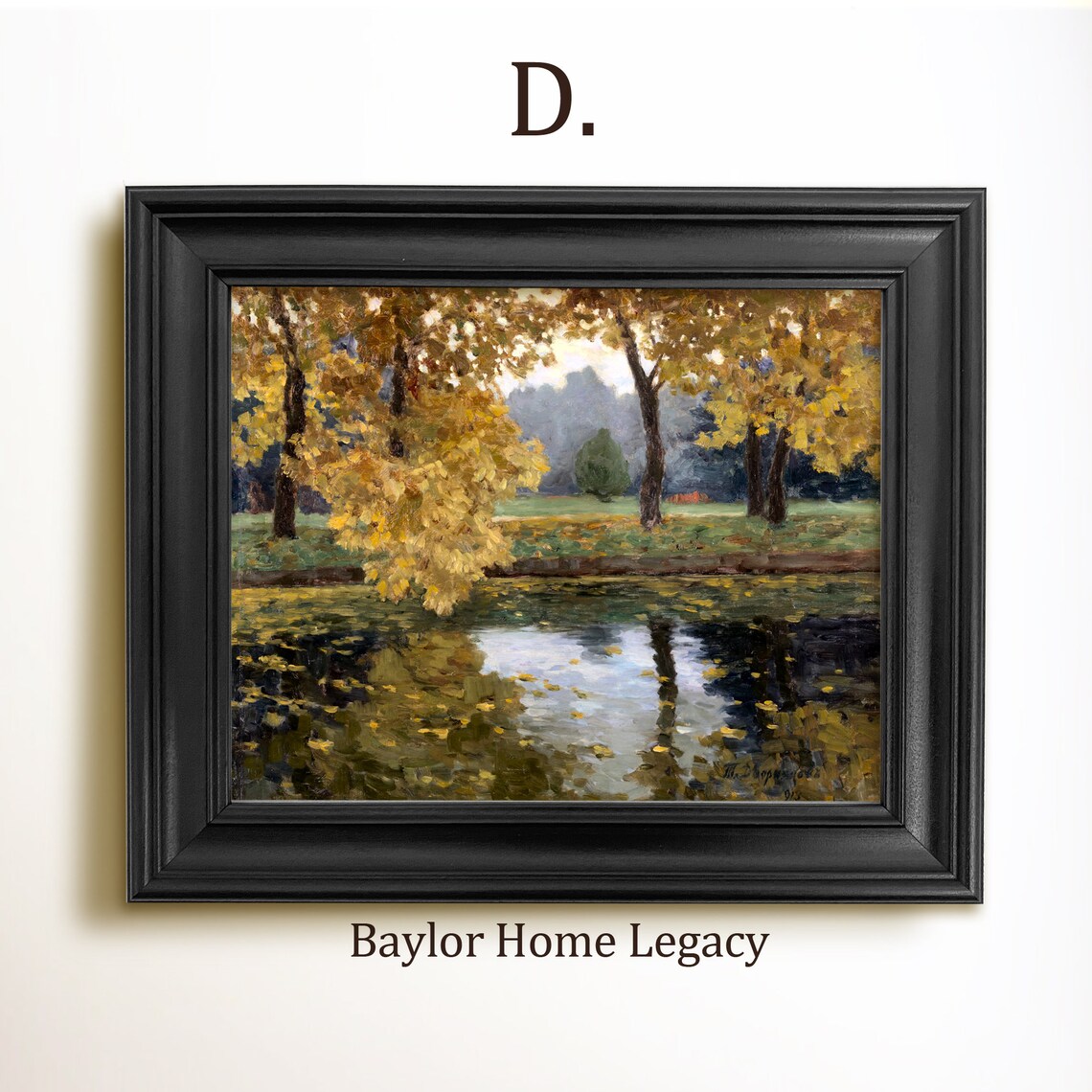 Vintage Country Landscape Fall Foliage Art Print - Image 2