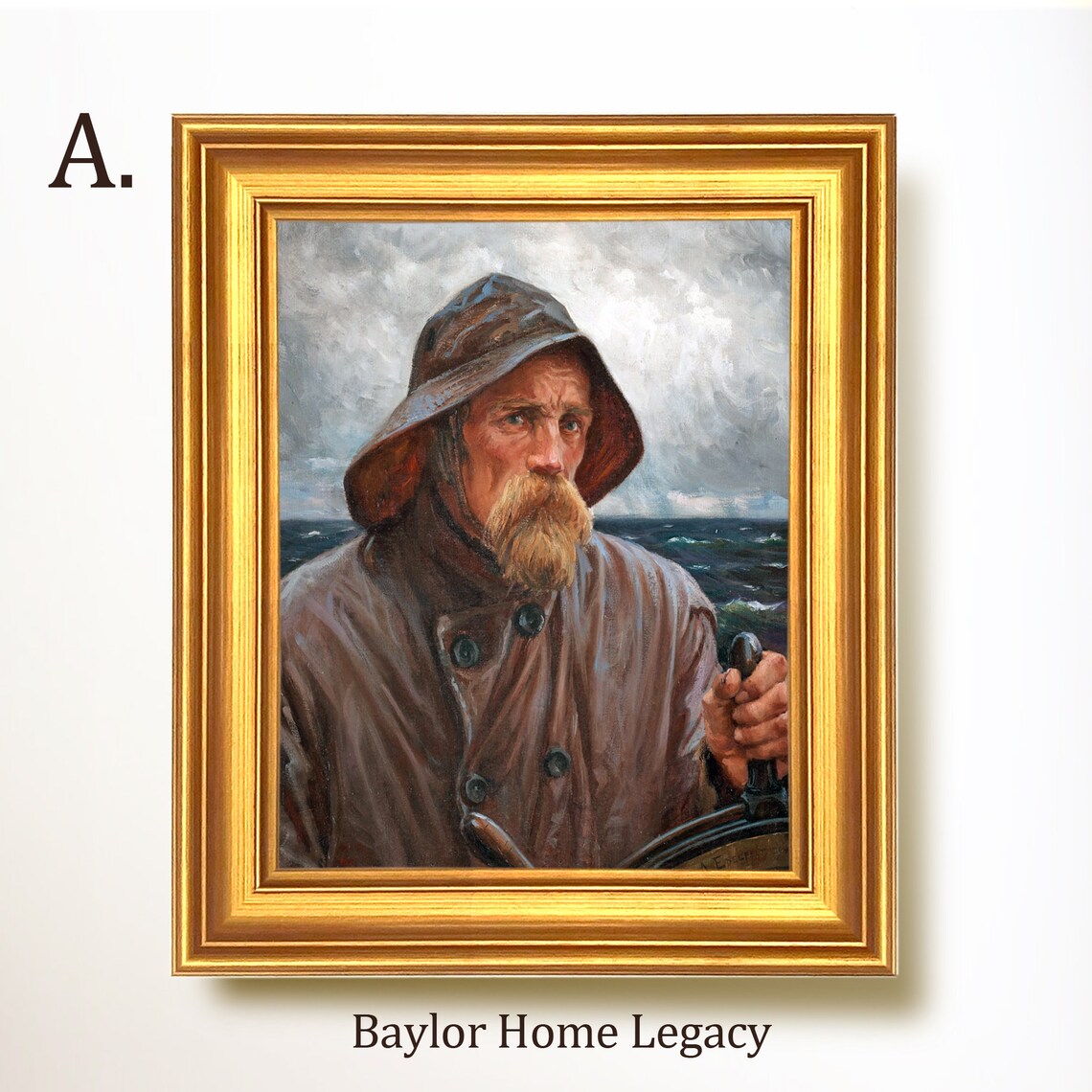 Sea Captain Portrait, Vintage Nautical Wall Art Print - Image 5