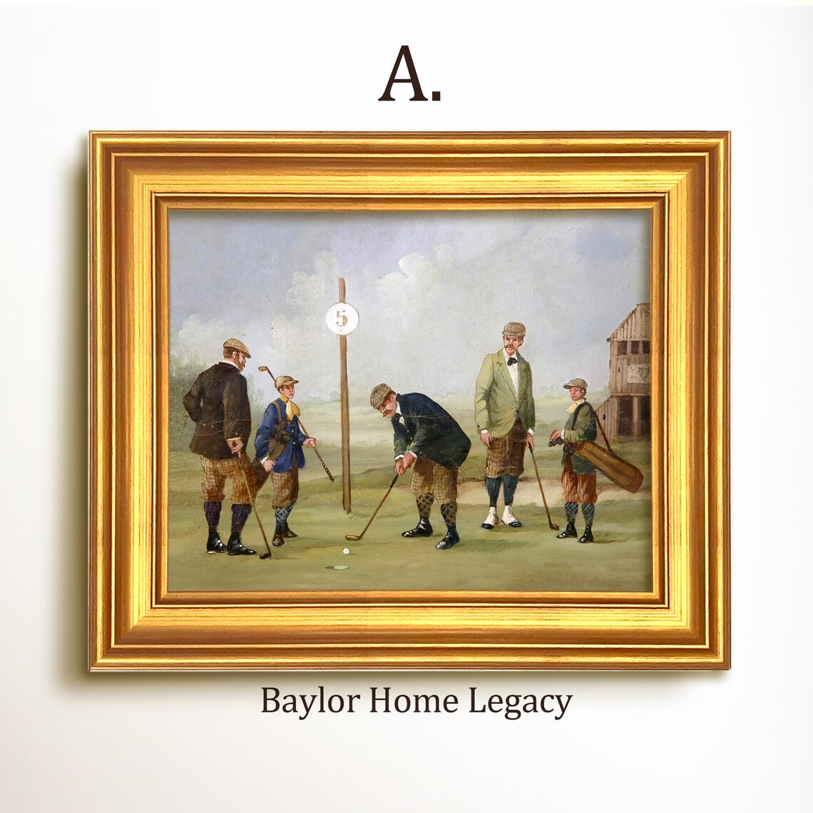 Golfers Oil Painting Wall Art Print, Fine Art - Image 5