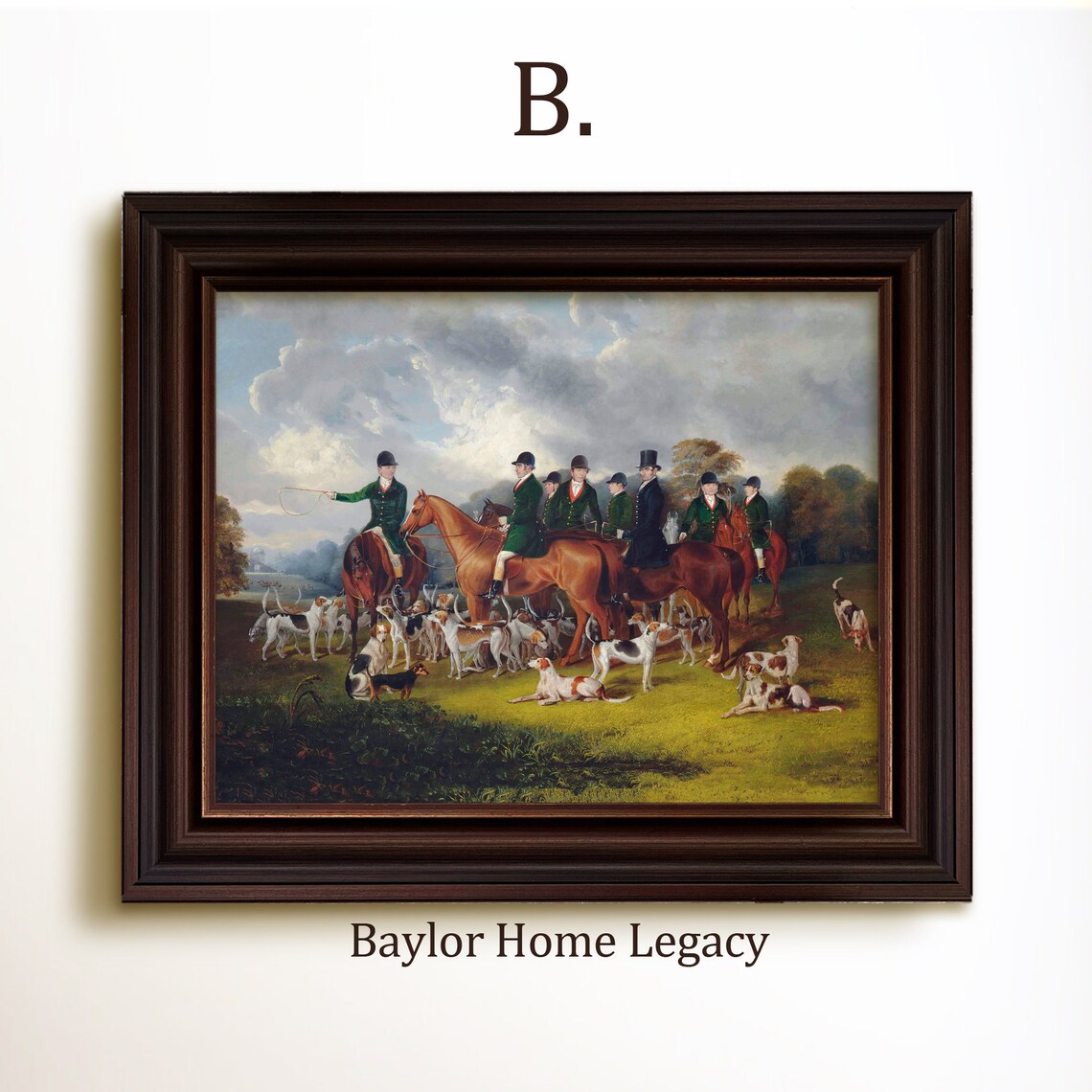 Fox Hunting Scene, Equestrian Decor Art Print - Image 4