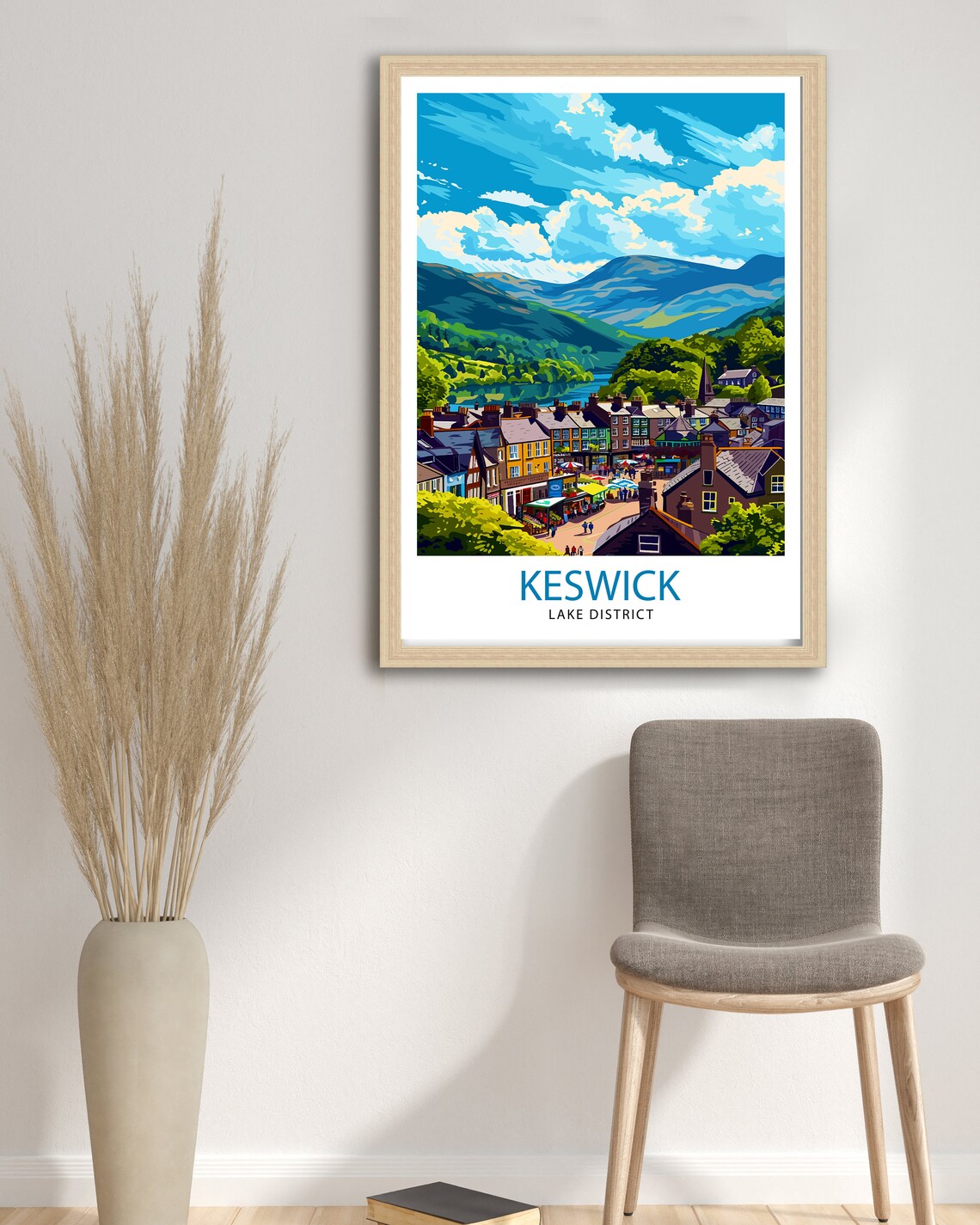 Keswick Lake District Travel Poster, Lake District - Image 2