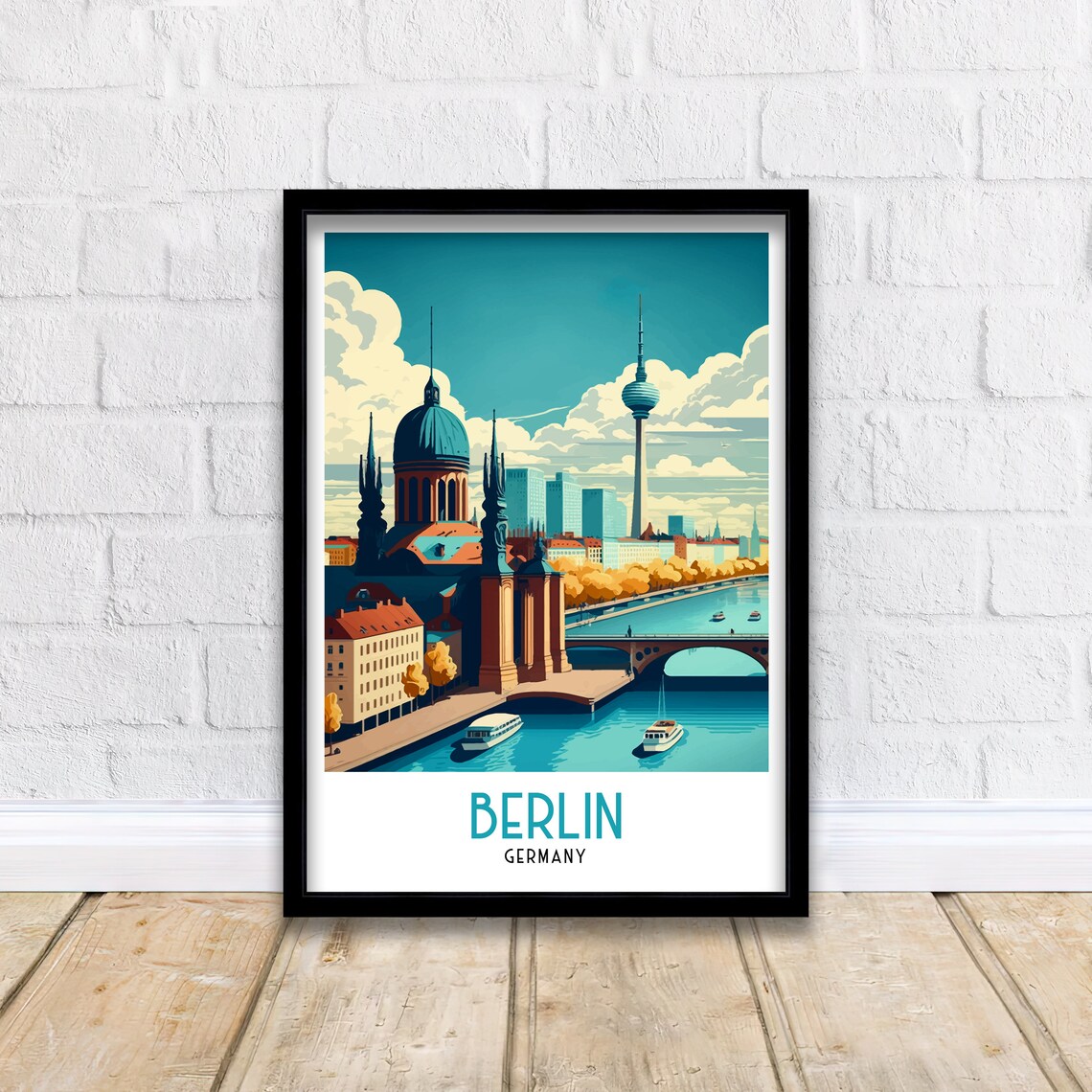 Berlin Germany Travel Poster, Wall Decor Illustration - Image 2