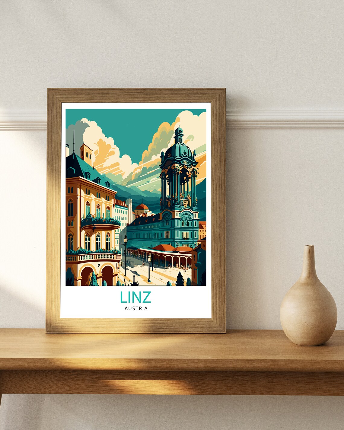 Linz Austria Travel Poster, Europe Wall Art - Image 2