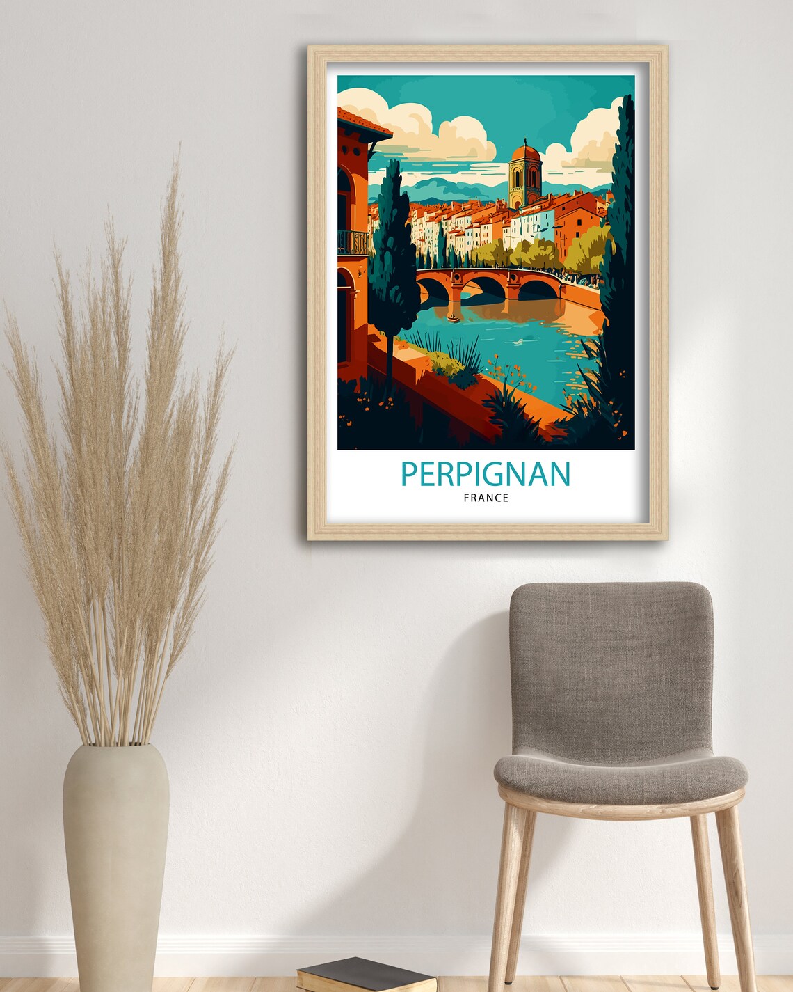 Perpignan France Travel Poster, City Wall Decor - Image 3