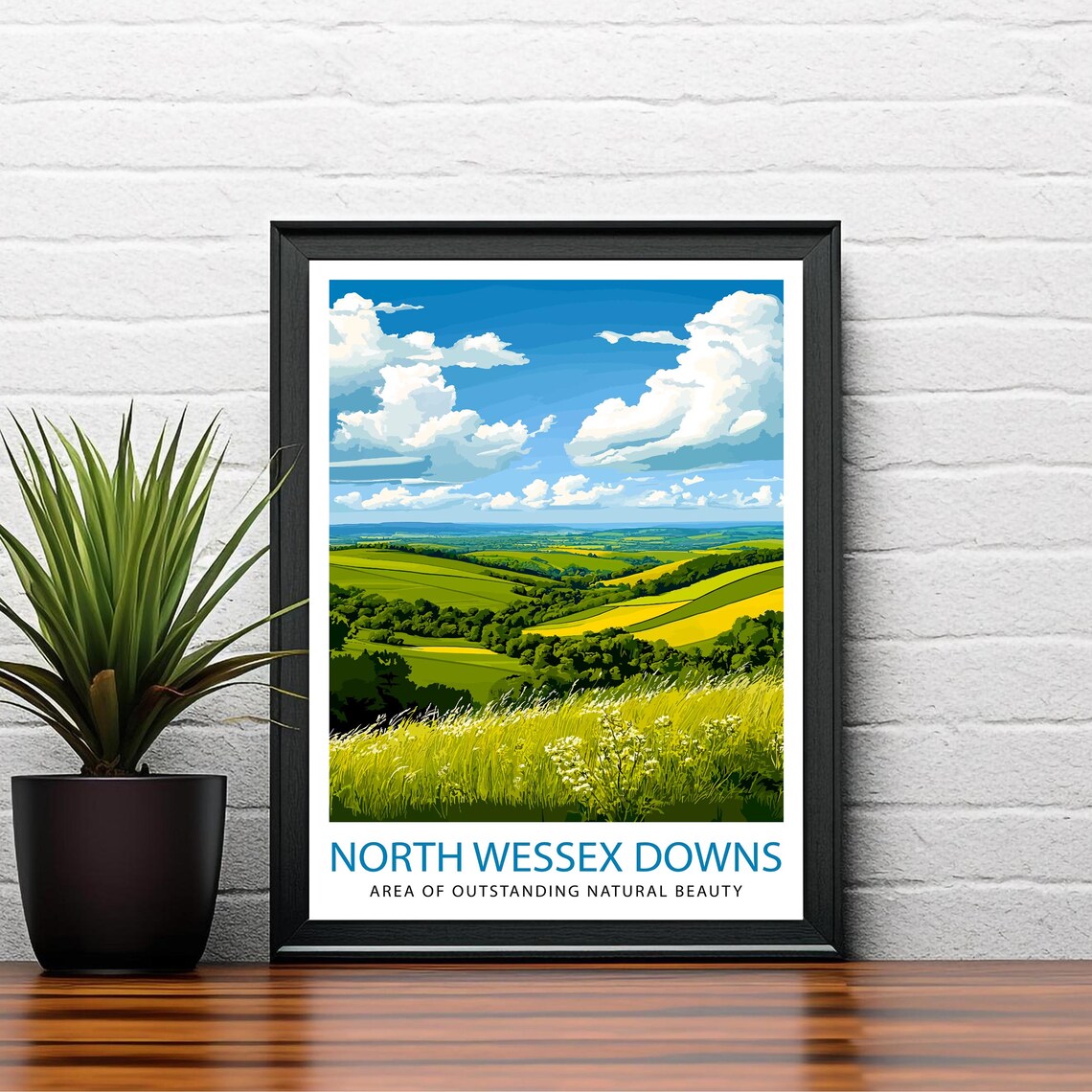 North Wessex Downs Area of Outstanding Natural Beauty Travel Poster