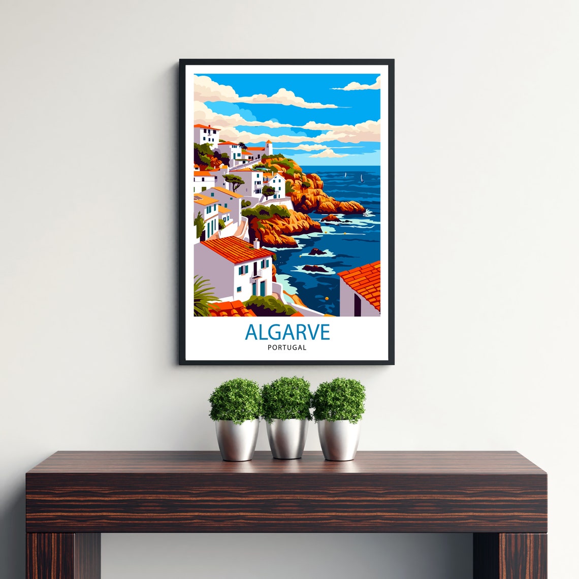 Algarve Portugal Travel Print Algarve Wall Decor Algarve Poster Portugal Travel Prints Algarve Art Print Algarve Illustration Algarve Wall - Image 3