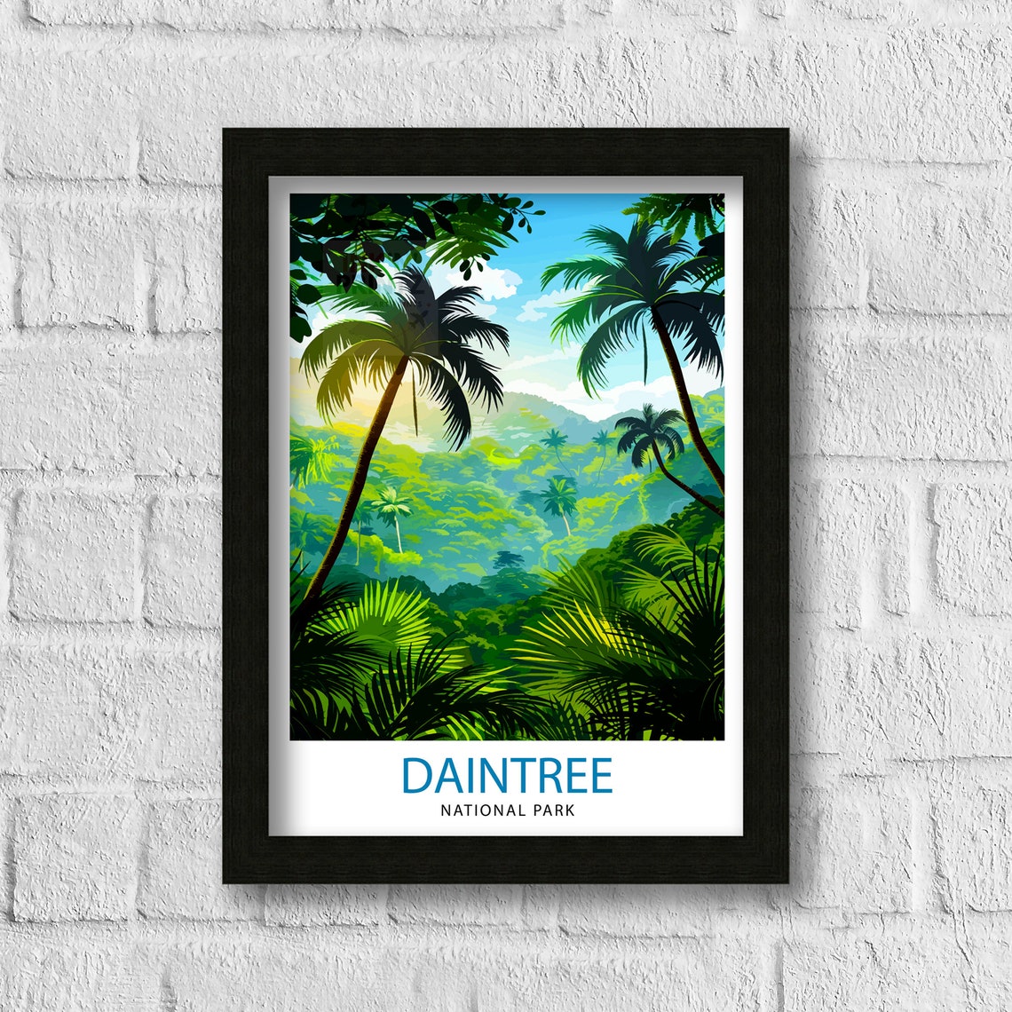 Daintree National Park Australia Rainforest Palms Travel Poster - Image 3